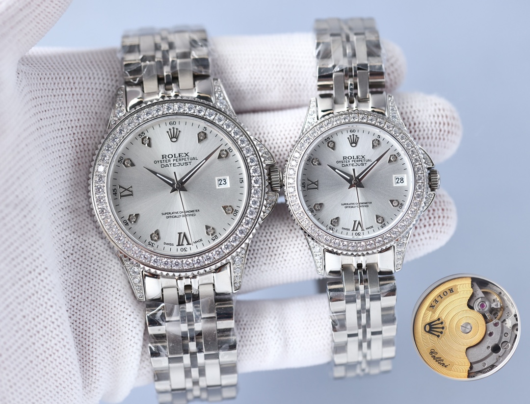 1995 White Rolex Couple Watch: Premium Materials, Swiss Engineering, Water Resistant, Stylish Sizes - 图片 4