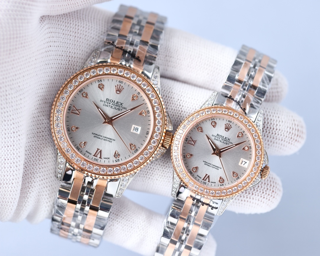 1995 White Rolex Couple Watch: Premium Materials, Swiss Engineering, Water Resistant, Stylish Sizes - 图片 3