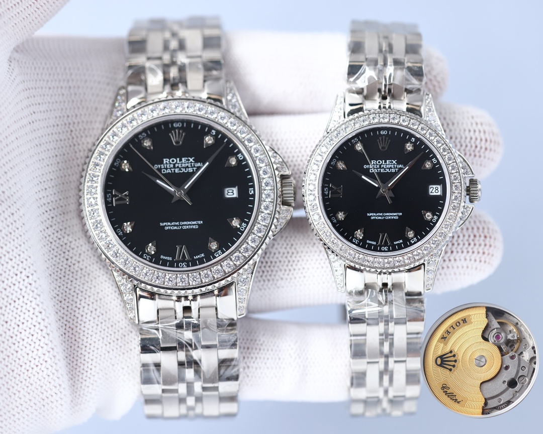 1995 White Rolex Couple Watch: Premium Materials, Swiss Engineering, Water Resistant, Stylish Sizes - 图片 5