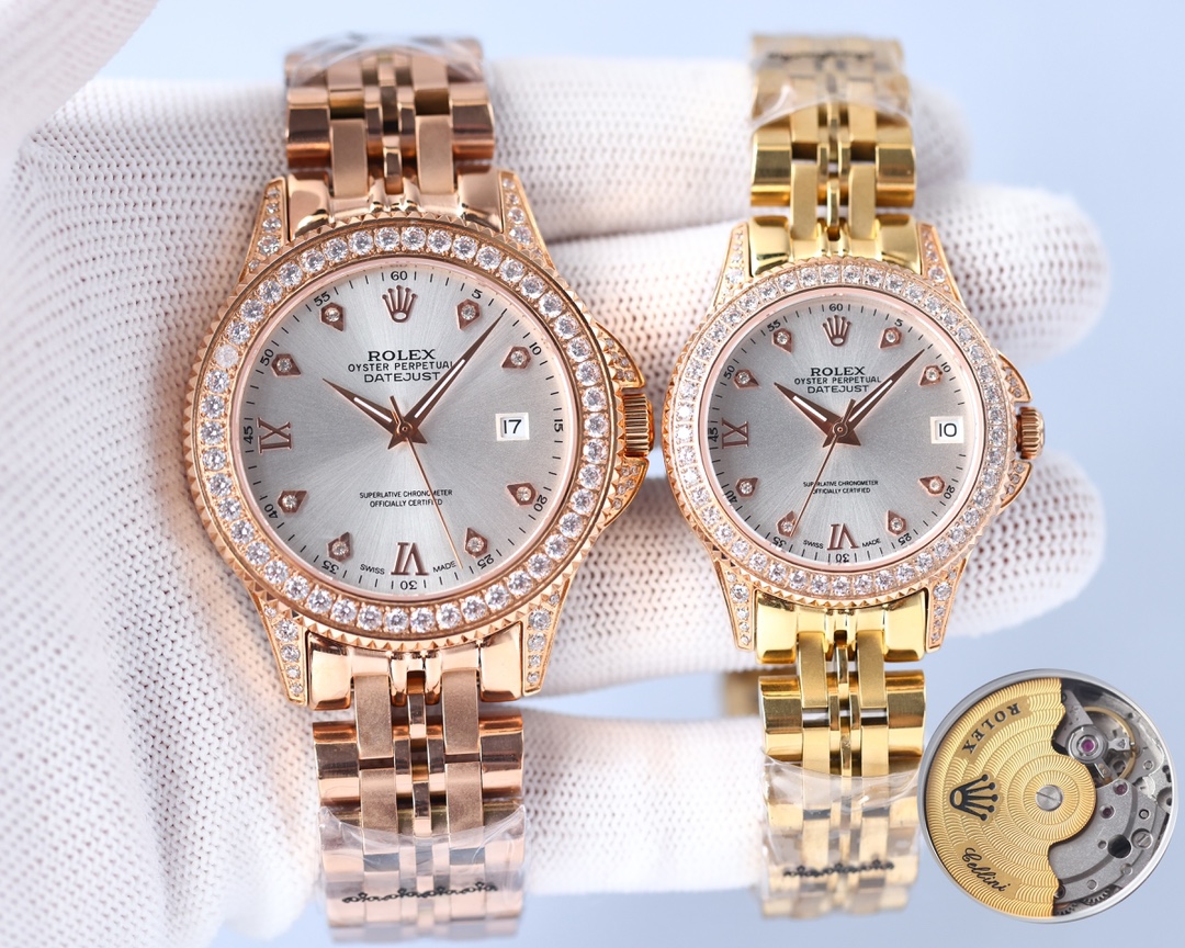 1995 White Rolex Couple Watch: Premium Materials, Swiss Engineering, Water Resistant, Stylish Sizes - 图片 6