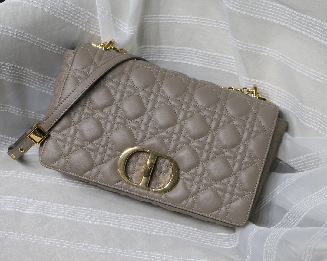 Dior Caro Copy
 Bags Handbags Gold Grey Embroidery Vintage Cowhide