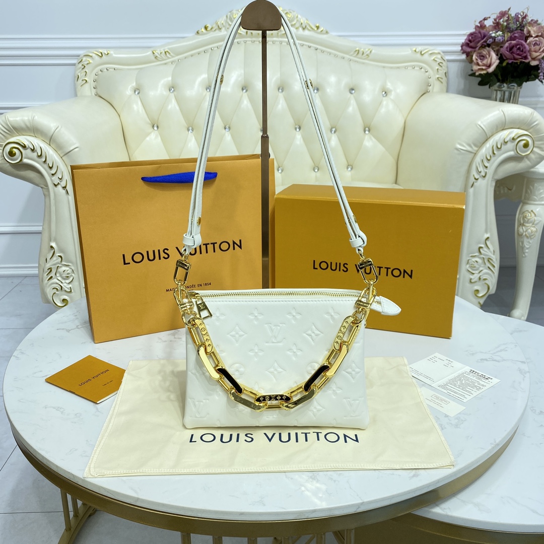 Louis Vuitton LV Coussin Bags Handbags Apricot Color Black Blue Green White Sheepskin Spring/Summer Collection Baguette M57993