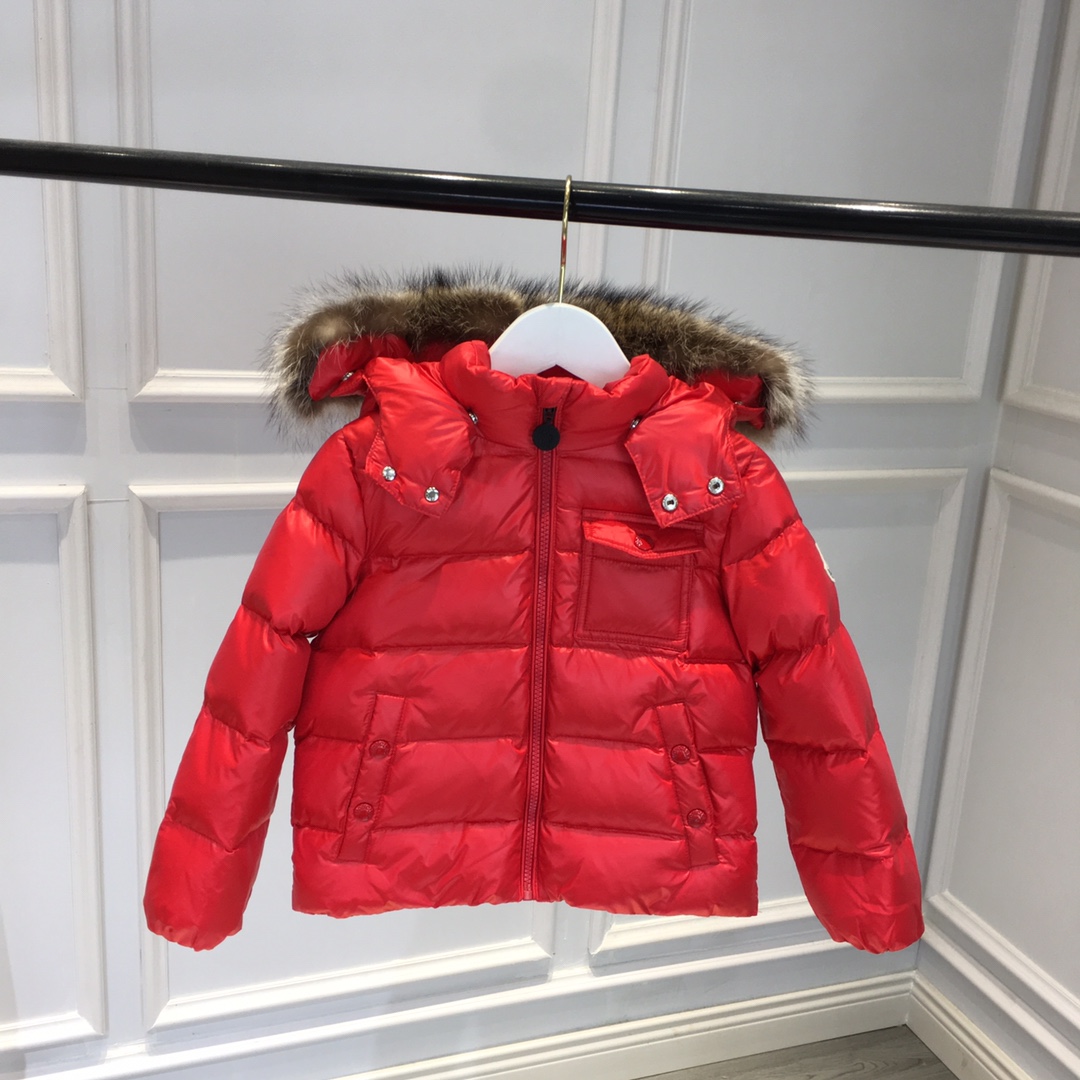 Qualité inégalée
 Moncler Vêtements Pour Enfants Blanc épissure Les enfants Coton Nylon Duvet d’oie blanche