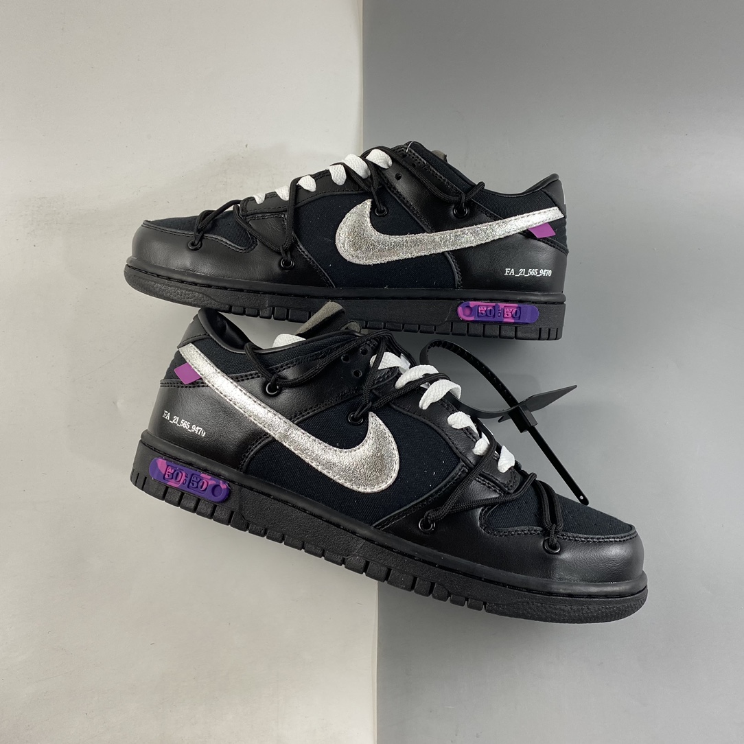 P280  Off-White x Nike SB Dunk Low”The 50”扣篮系列低帮经典百搭休闲运动板鞋 DM1602-001