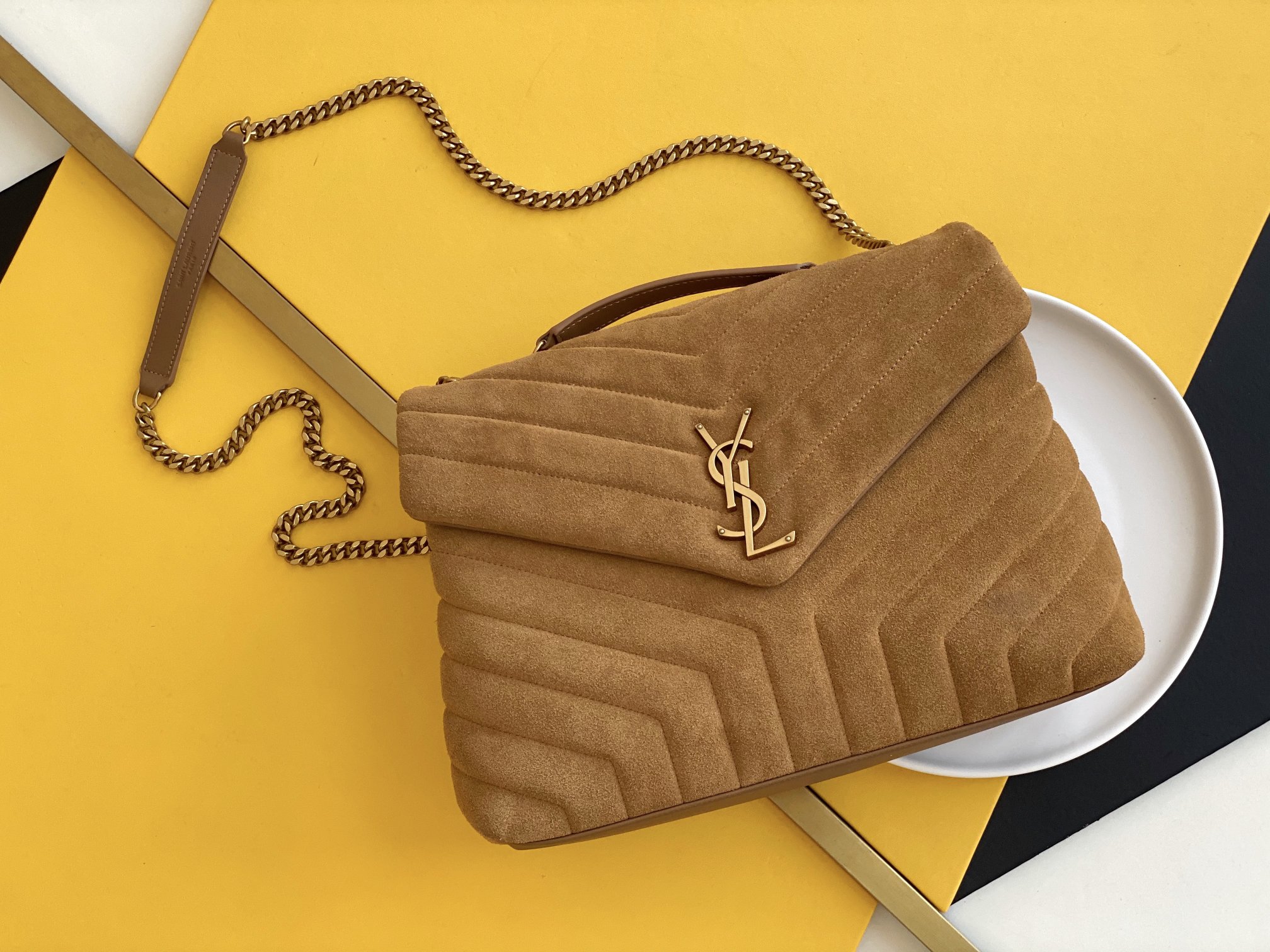 Suede Bag Chain Flap Handbag Crossbody