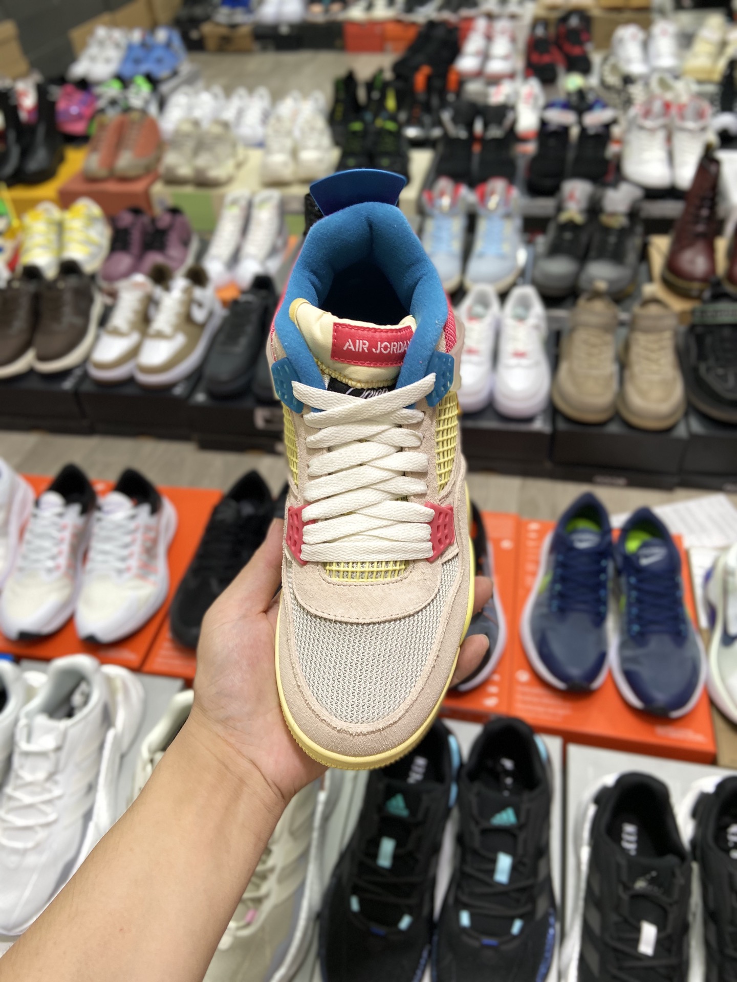 480高版本调价 乔丹Air Jordan 4 GS “Lemon Venom” 缤纷糖果蓝灰粉 DC9533-800
