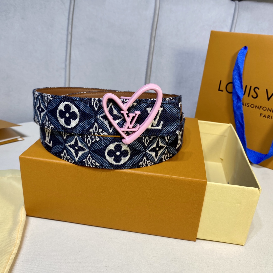 Louis Vuitton Belts Gold Women Canvas