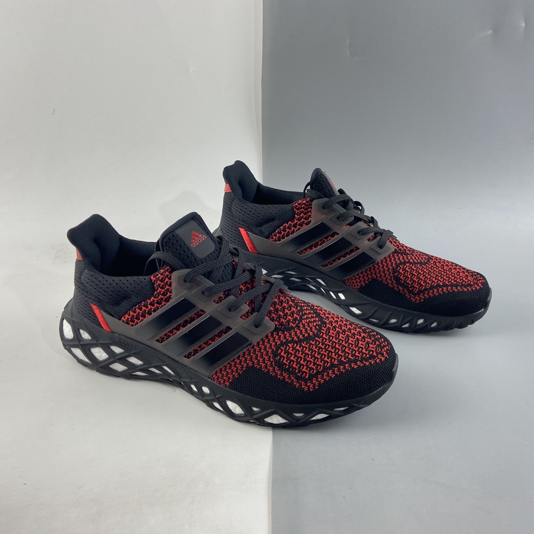 P220  AD Ultra Boost DNA Web”Black/Red”UB 8.0网系列低帮袜套式针织鞋面休闲运动慢跑鞋 GY8091