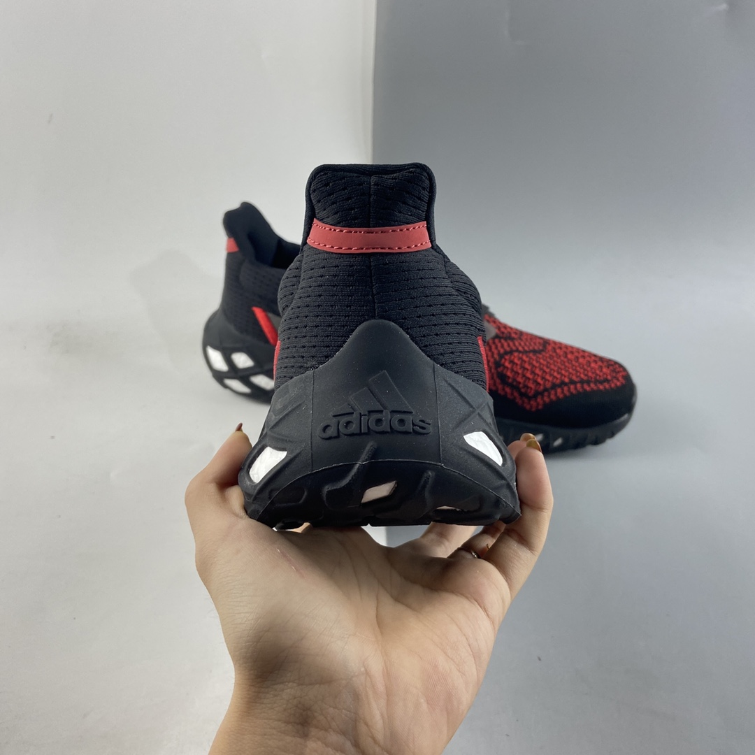 P220  AD Ultra Boost DNA Web”Black/Red”UB 8.0网系列低帮袜套式针织鞋面休闲运动慢跑鞋 GY8091