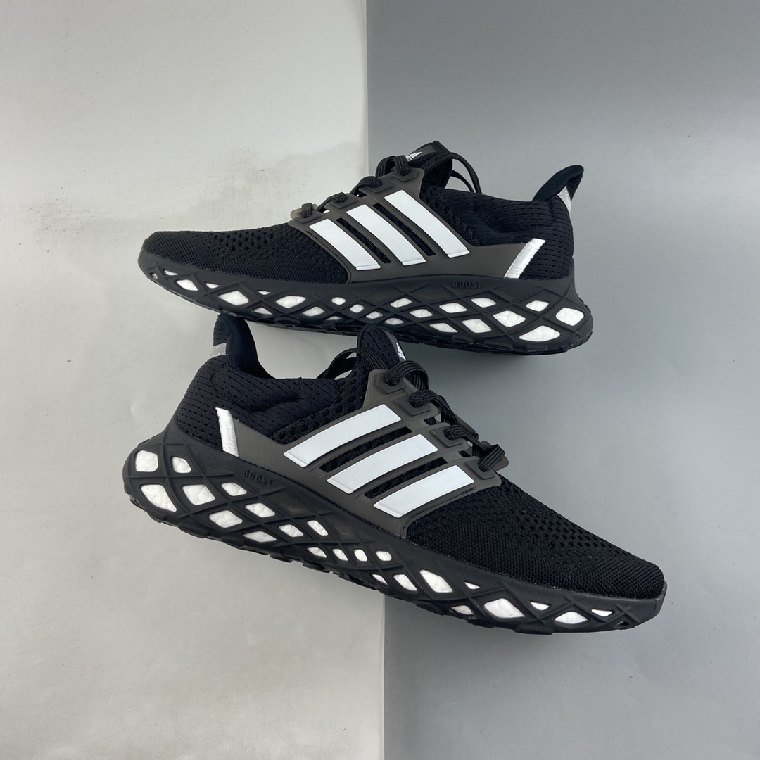 P220  AD Ultra Boost DNA Web”Black/Red”UB 8.0网系列低帮袜套式针织鞋面休闲运动慢跑鞋 GY4166