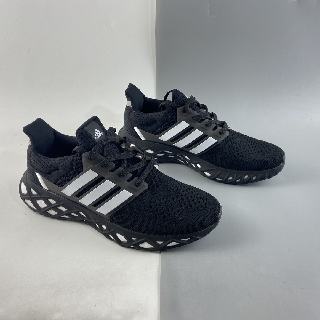 P220  AD Ultra Boost DNA Web”Black/Red”UB 8.0网系列低帮袜套式针织鞋面休闲运动慢跑鞋 GY4166