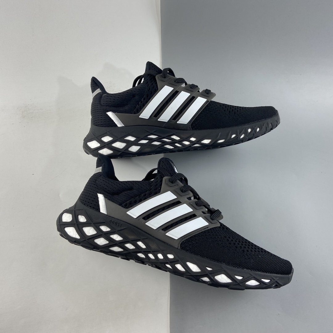 P220  AD Ultra Boost DNA Web”Black/Red”UB 8.0网系列低帮袜套式针织鞋面休闲运动慢跑鞋 GY4166