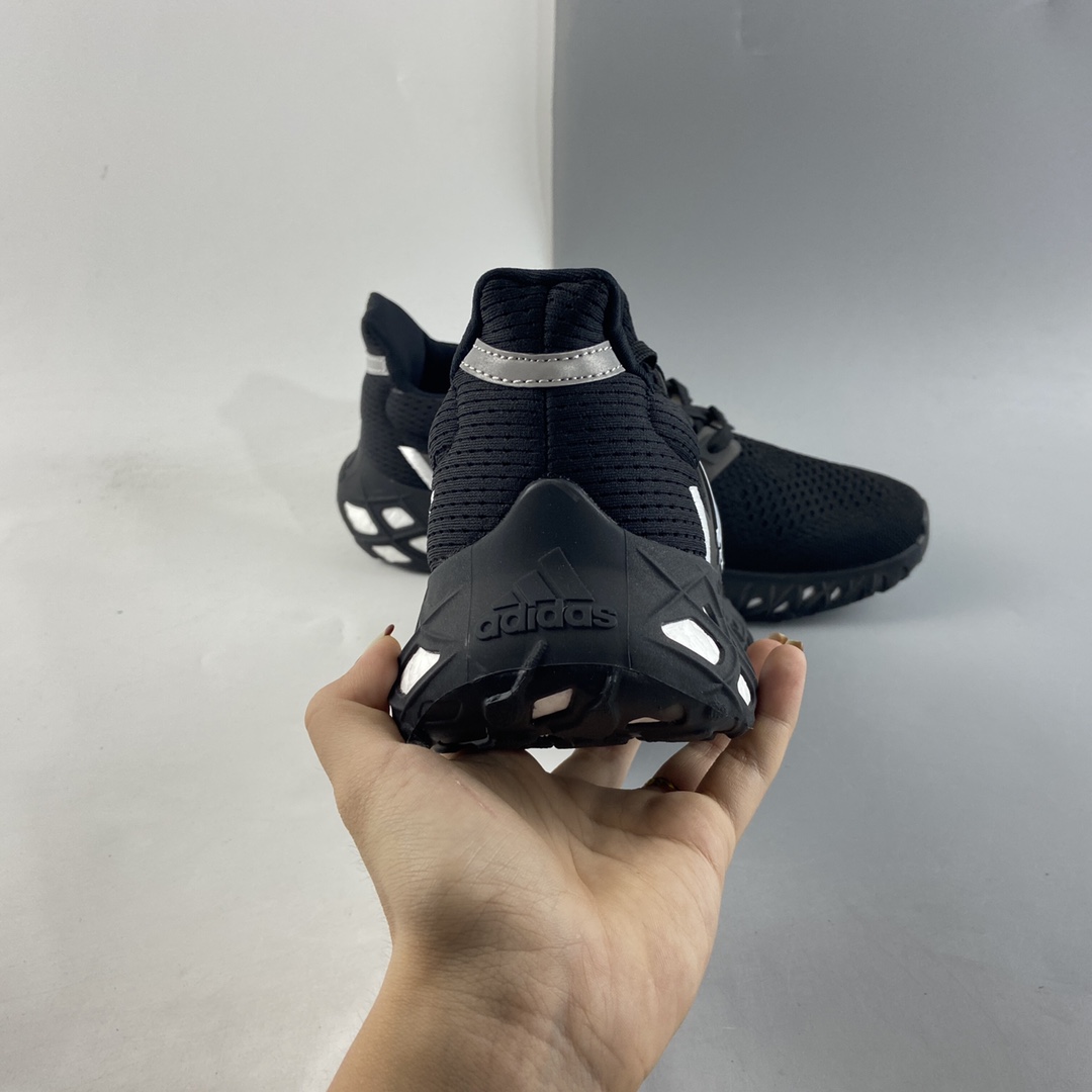 P220  AD Ultra Boost DNA Web”Black/Red”UB 8.0网系列低帮袜套式针织鞋面休闲运动慢跑鞋 GY4166