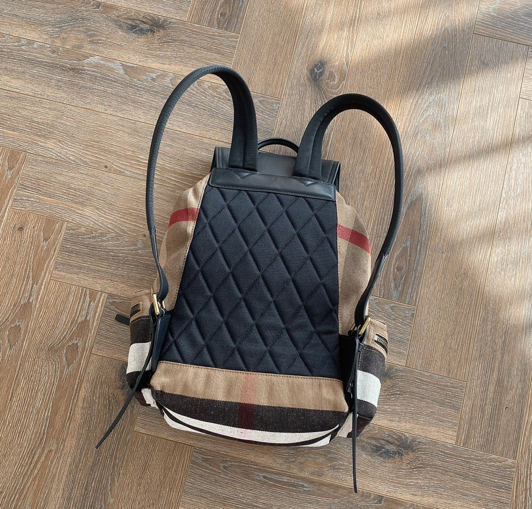Leather-Trimmed Stripe Linen Backpack,Classic and Stylish Design 4 i1633936120 7549 2