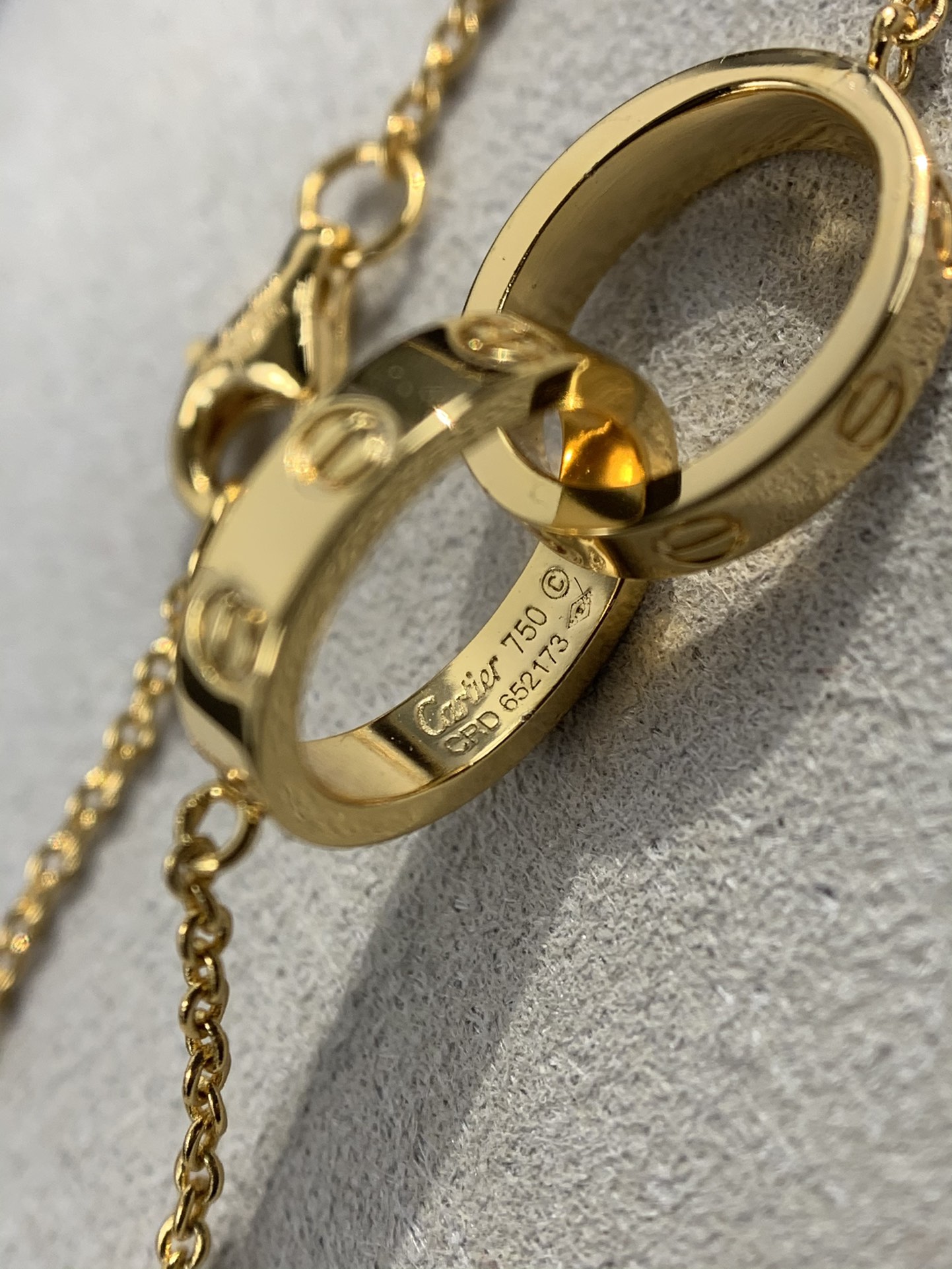 Cartier LOVE Interlocking Double-Ring Necklace - Comprehensive 6