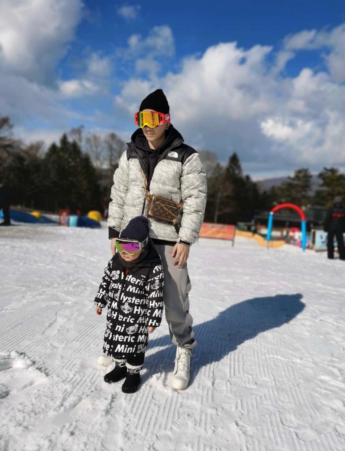 #The North Face & Supreme 19Fw皱纸羽绒服上身效果