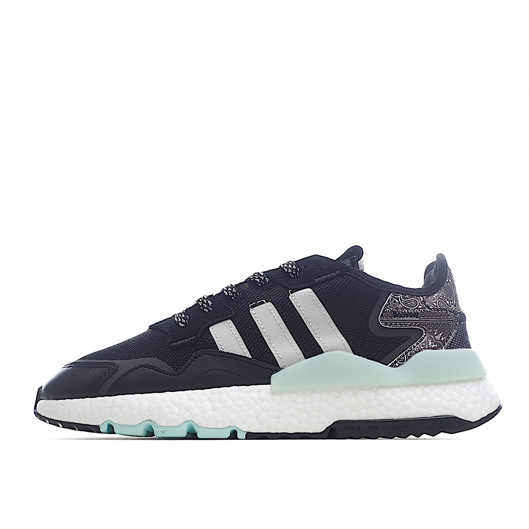 H0 Adidas Nite Jogger 2021 Boost 夜行者 复古跑鞋原厂材料 3M反光