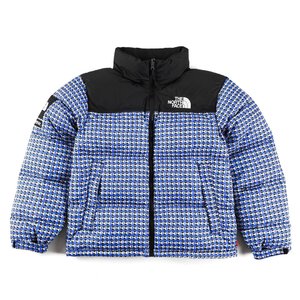 Supreme Clothing Down Jacket Blue White Embroidery Unisex Duck Down