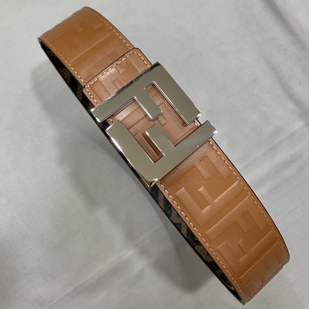 [Fendi Belts]FENDI Fendi counter, same style, width, 4.0CM, double-ring front