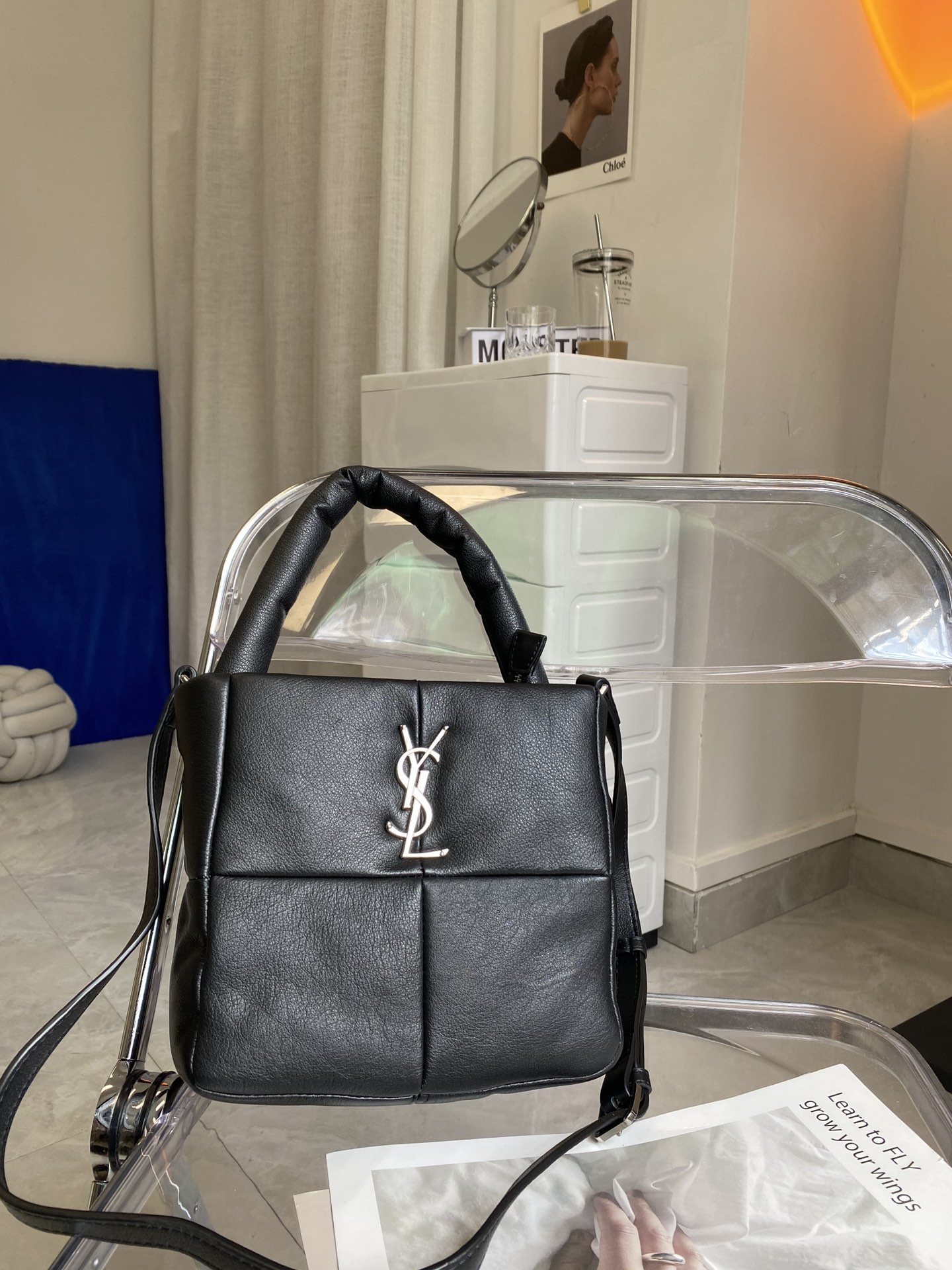 Hermes Fooltu Mm Black Canvas Tote Bag