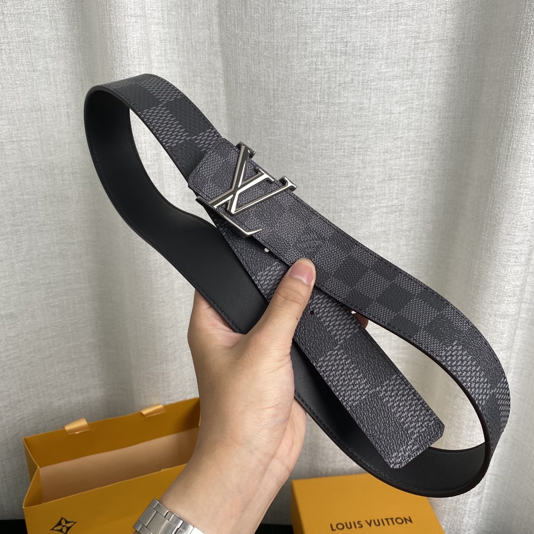 Louis Vuitton Belts Men Calfskin Canvas Cowhide