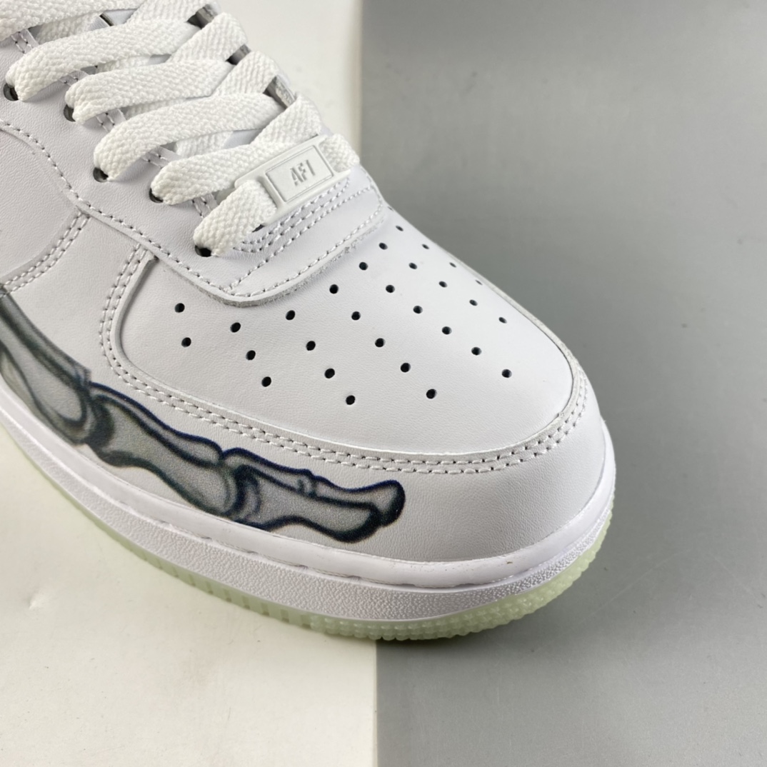 P220  NIKE Air Force 1 ”Skeleton” 骨骼 AF1 万圣节骨头 夜光空军一号低帮板鞋 BQ7541-100