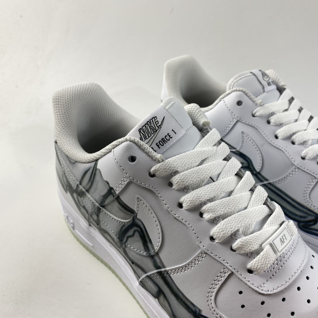 P220  NIKE Air Force 1 ”Skeleton” 骨骼 AF1 万圣节骨头 夜光空军一号低帮板鞋 BQ7541-100