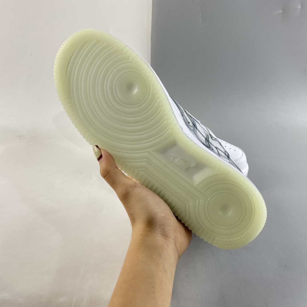 P220  NIKE Air Force 1 ”Skeleton” 骨骼 AF1 万圣节骨头 夜光空军一号低帮板鞋 BQ7541-100