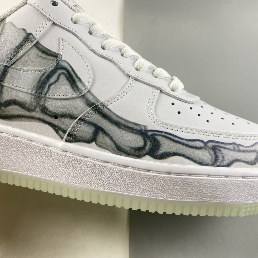 P220  NIKE Air Force 1 ”Skeleton” 骨骼 AF1 万圣节骨头 夜光空军一号低帮板鞋 BQ7541-100