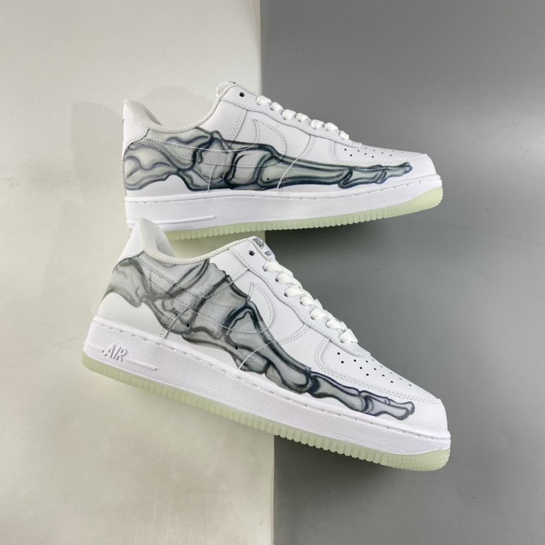 P220  NIKE Air Force 1 ”Skeleton” 骨骼 AF1 万圣节骨头 夜光空军一号低帮板鞋 BQ7541-100