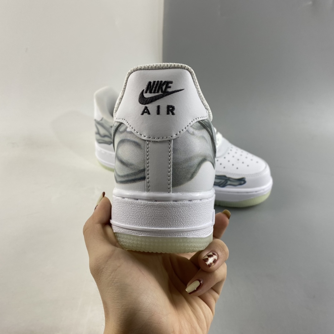 P220  NIKE Air Force 1 ”Skeleton” 骨骼 AF1 万圣节骨头 夜光空军一号低帮板鞋 BQ7541-100