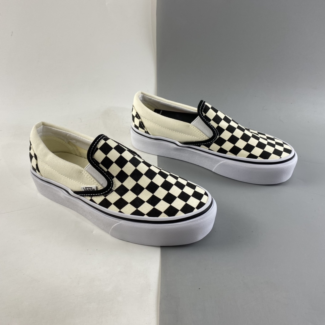 P140  Vans 万斯厚底经典懒人黑白棋盘格 VN0A318EBWW