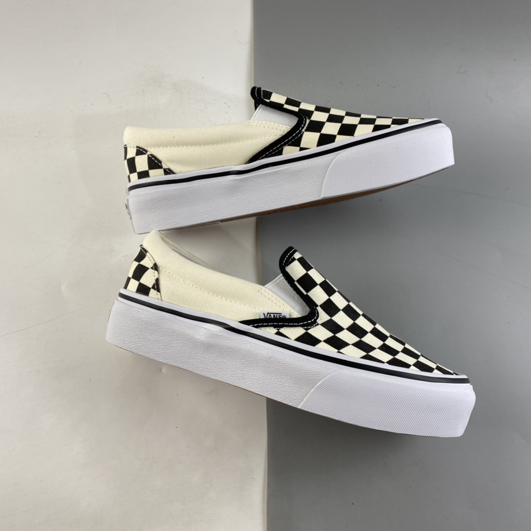 P140  Vans 万斯厚底经典懒人黑白棋盘格 VN0A318EBWW