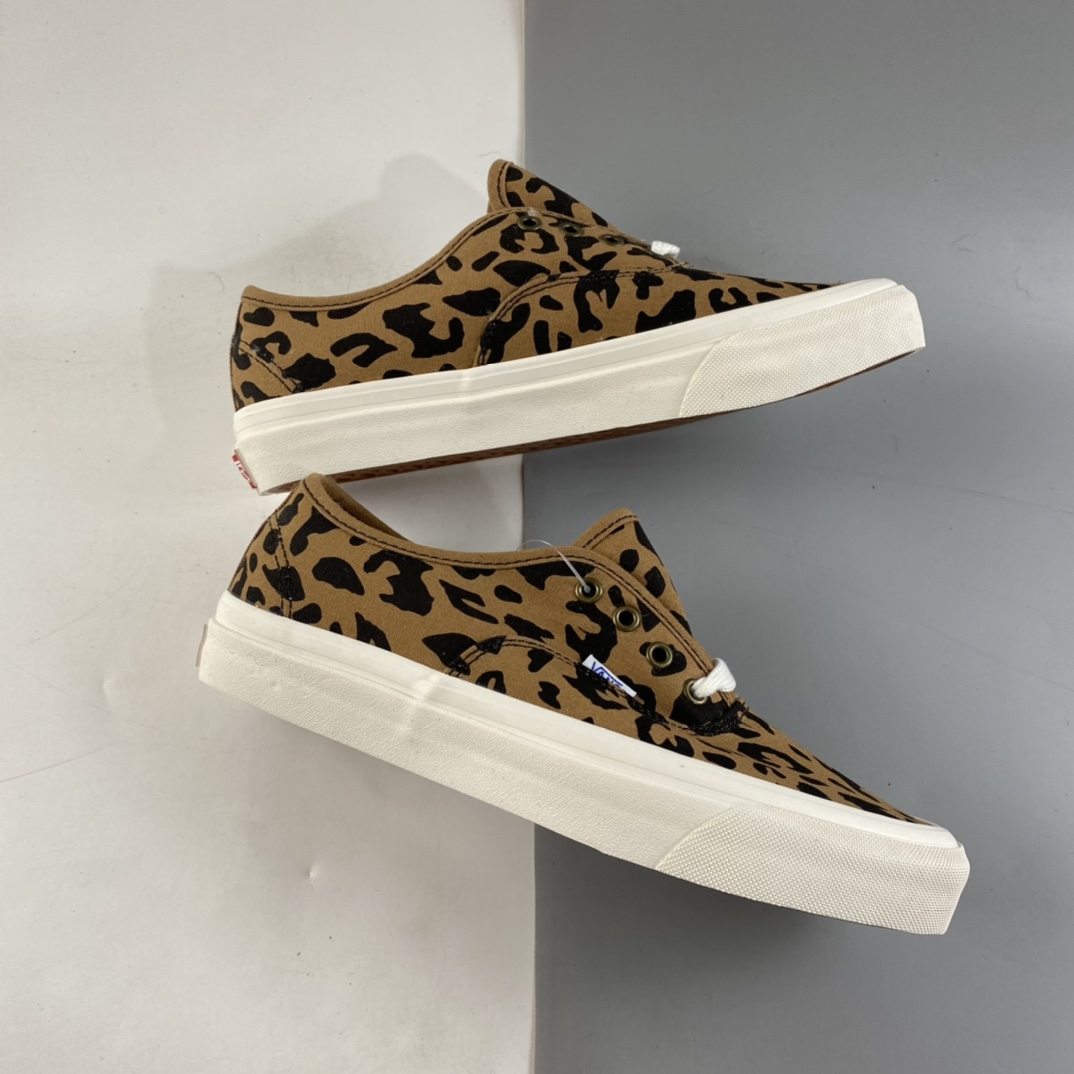 P130  Vans Vault OG Authentic LX 豹纹加绒 高端支线硫化帆布低帮休闲硫化板鞋 VN0A38ENVL0