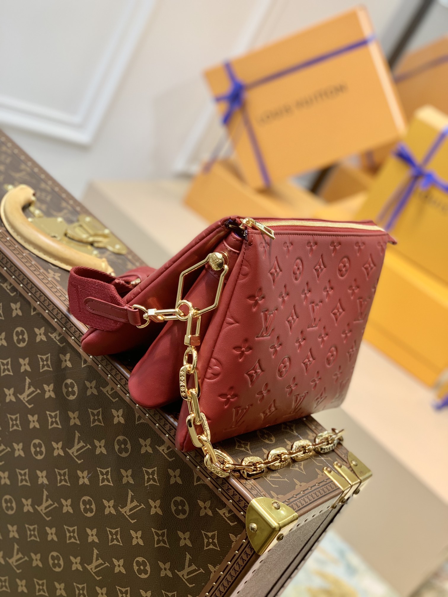 Louis Vuitton LV Coussin PM bag M59275葡萄红