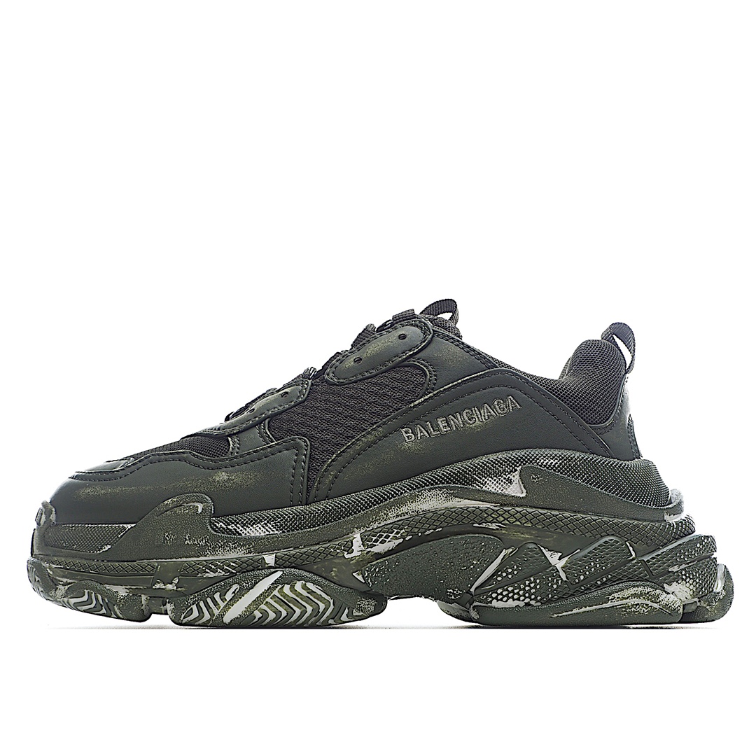 J5 公司级原盒Balenciaga  Triple S 巴黎世家老爹鞋 1.0八层底 突破不可能 首发原底八层组合巴黎世家 不做任何对比 眼见为实 组合细节最接近原版原底八层组合 首家实现原档电绣同步公司 字体对位不连线 TPU原模亮底 透气孔厚度均匀 完美公司玩家 艺术家 欢迎细节鉴赏配套布袋、鞋带、合格证齐全