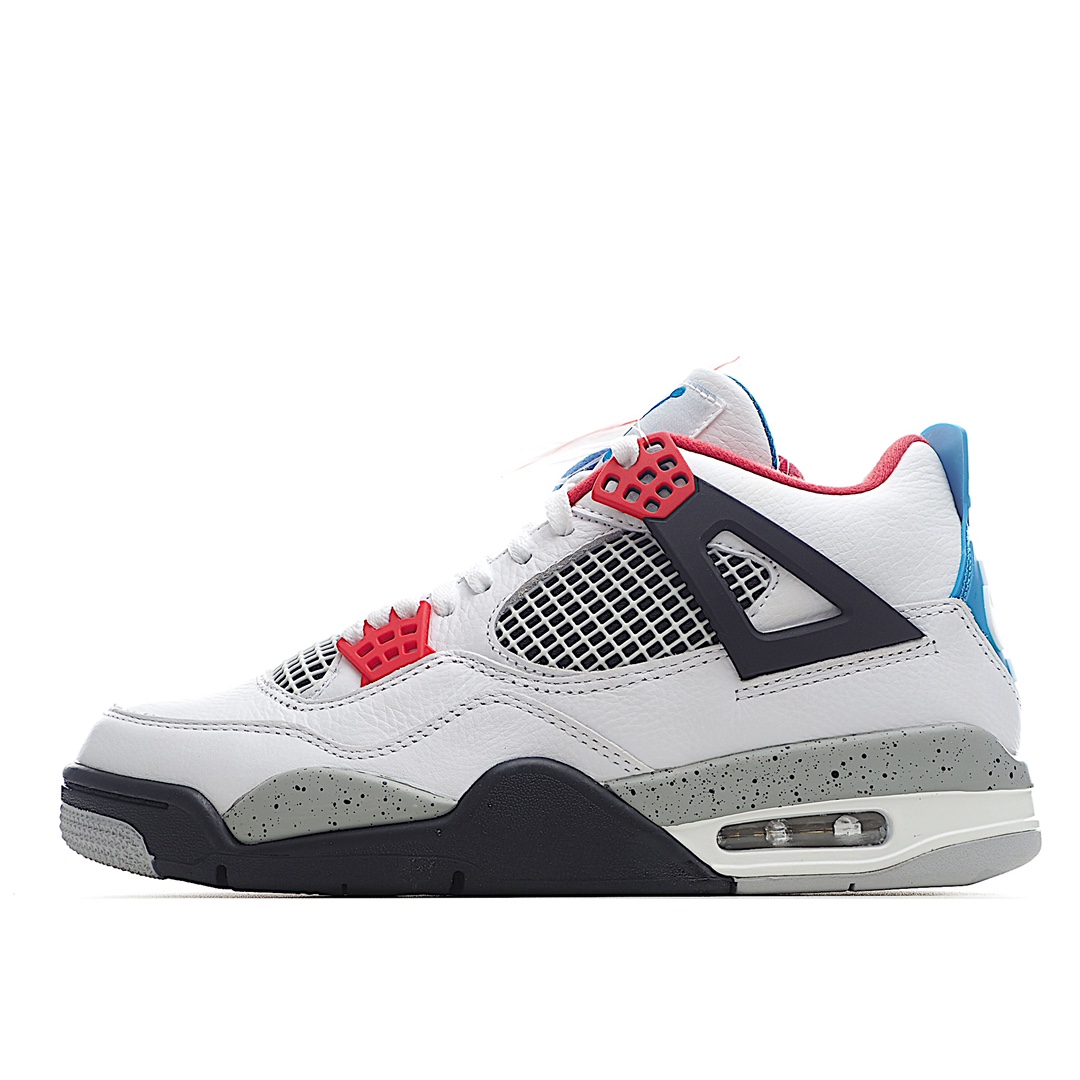 I5 Air Jordan 4 Retro “What The”鸳鸯 白红蓝 白水泥