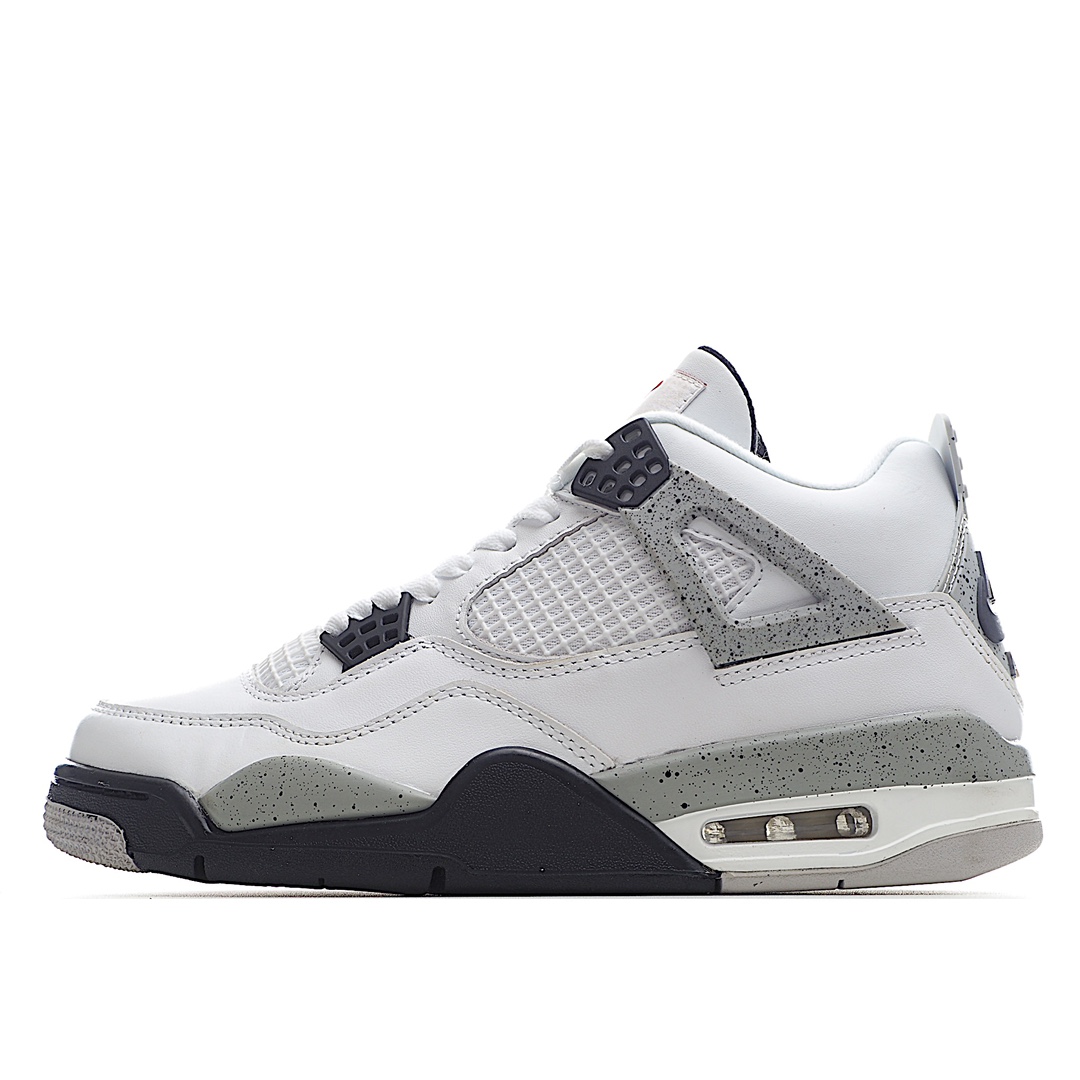 I5 Air Jordan 4 Retro White Cement AJ4 乔4白水泥 白灰 840 F5 6-192最高工艺复刻 原装无色差修正 原楦原纸板开发 全市场最纯正四代版型 原底真实气垫 回弹反馈充足 完美鞋楦打造 市面最高工艺 一切细节如图实拍，所见所得‼