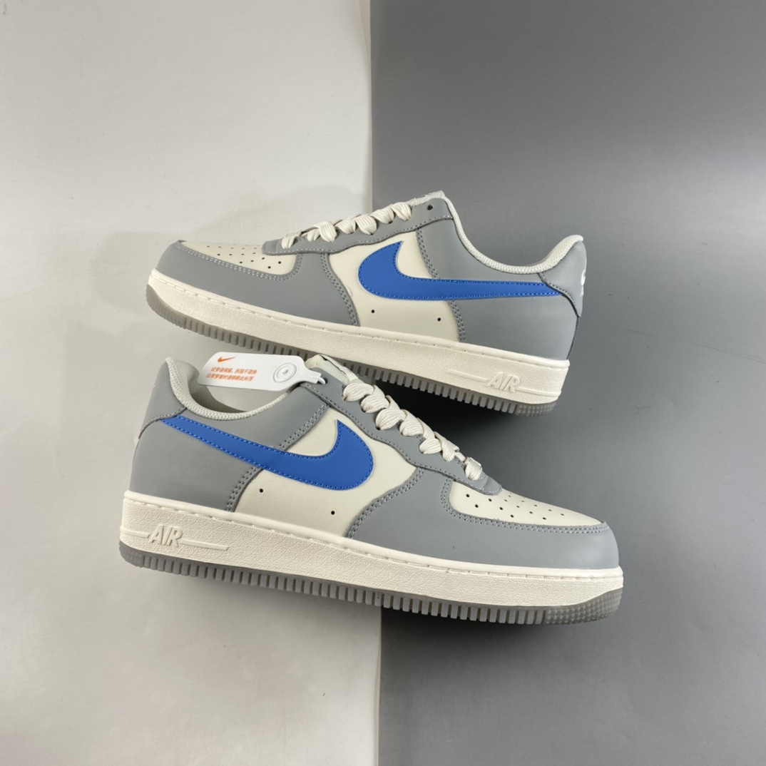 P240  NIKE Air Force 1 Low 空军一号白灰拼色3M反光低帮休闲板鞋 DH2296-668