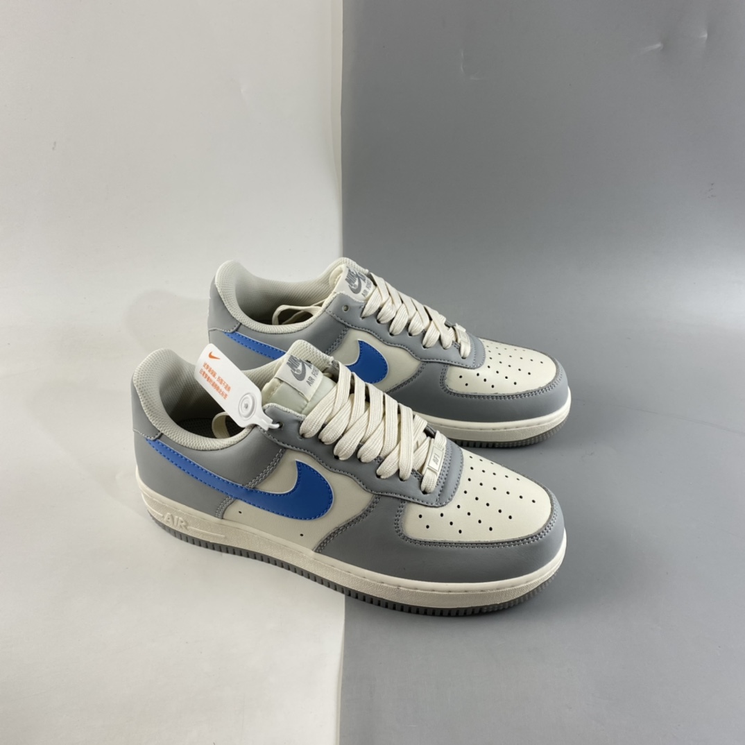 P240  NIKE Air Force 1 Low 空军一号白灰拼色3M反光低帮休闲板鞋 DH2296-668