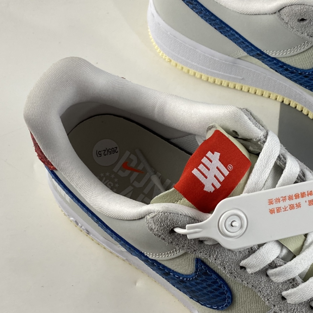 P200 发售 Undefeated x NIKE Air Force 1 Low 灰蓝红 蛇纹 詹姆斯同款 空军一号低帮休闲板鞋 DM8461-001
