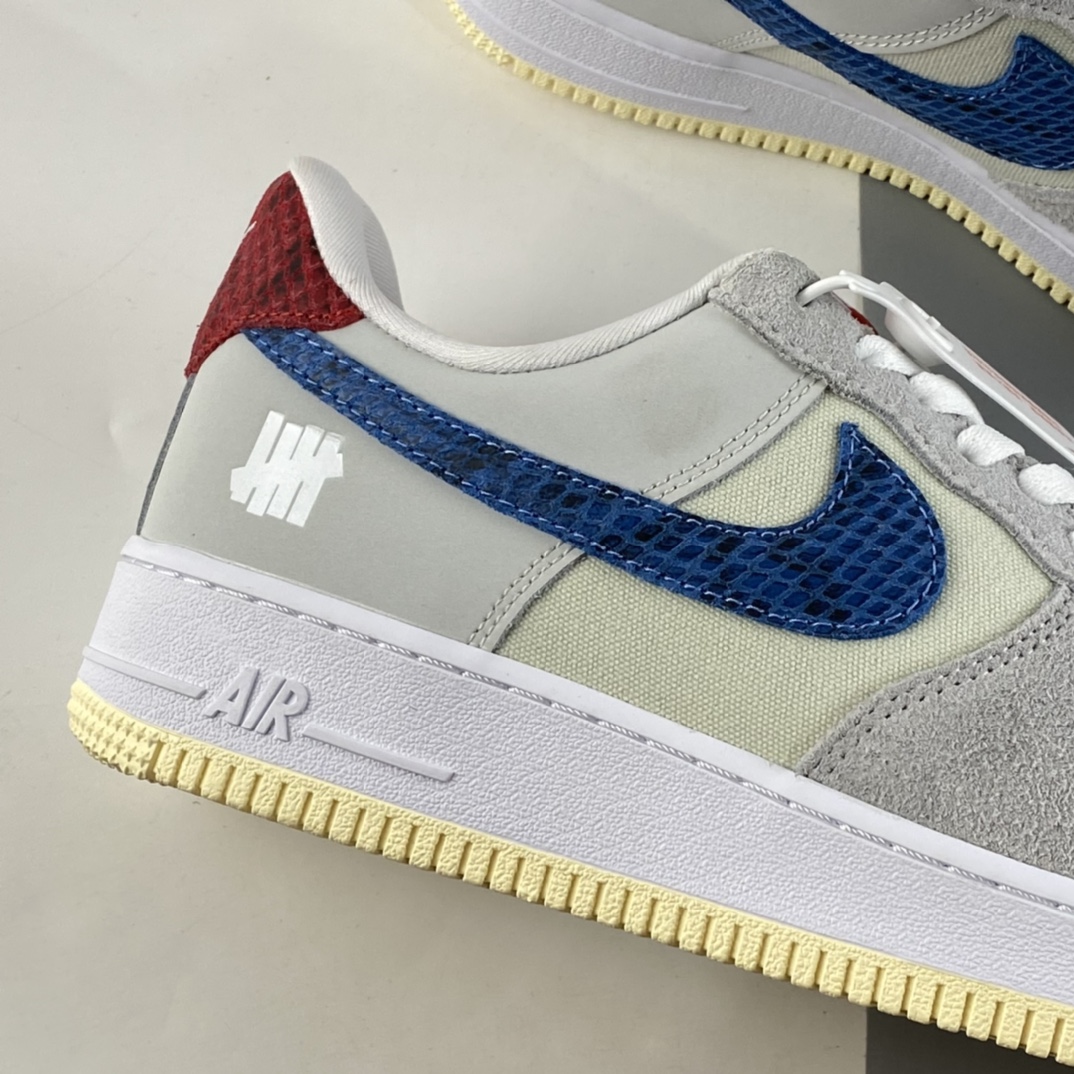 P200 发售 Undefeated x NIKE Air Force 1 Low 灰蓝红 蛇纹 詹姆斯同款 空军一号低帮休闲板鞋 DM8461-001