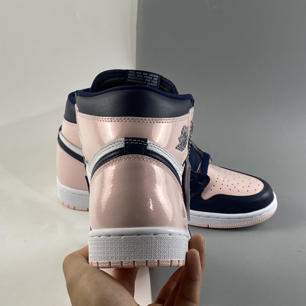 P450 Air Jordan AJ1 Retro 黑粉漆皮 DD9335-641