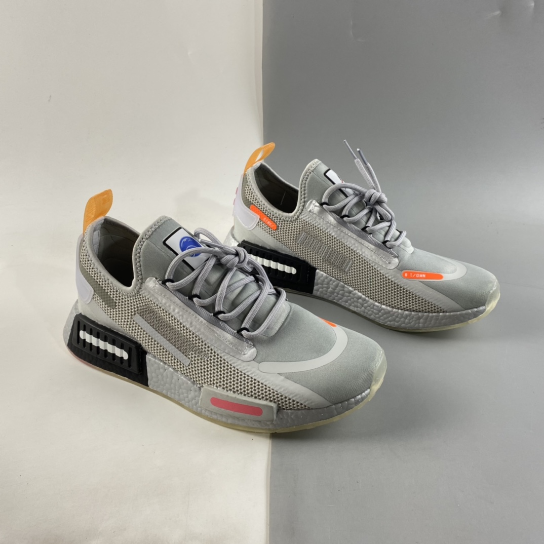 P190  Adidas  NMD_R1 SPECTOO 阿迪三叶草低帮休闲爆米花跑步鞋 FZ3206