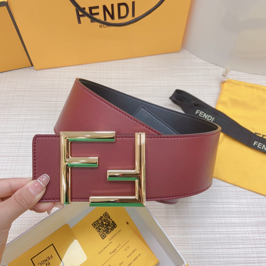 [Fendi Belts]7.0cm Fendi official website synchronized the latest women