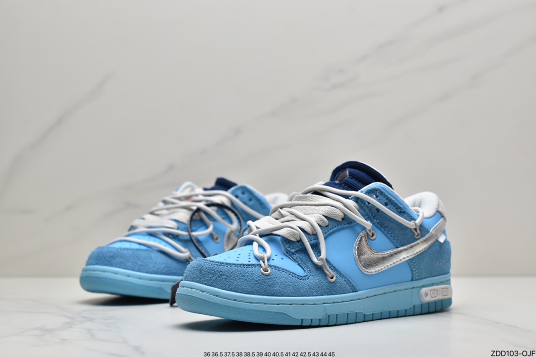 230 耐克Nike OFF-WHITE x Futura x Nike Dunk Low“21 of 50 三方联名低帮休闲板鞋DM1602-113