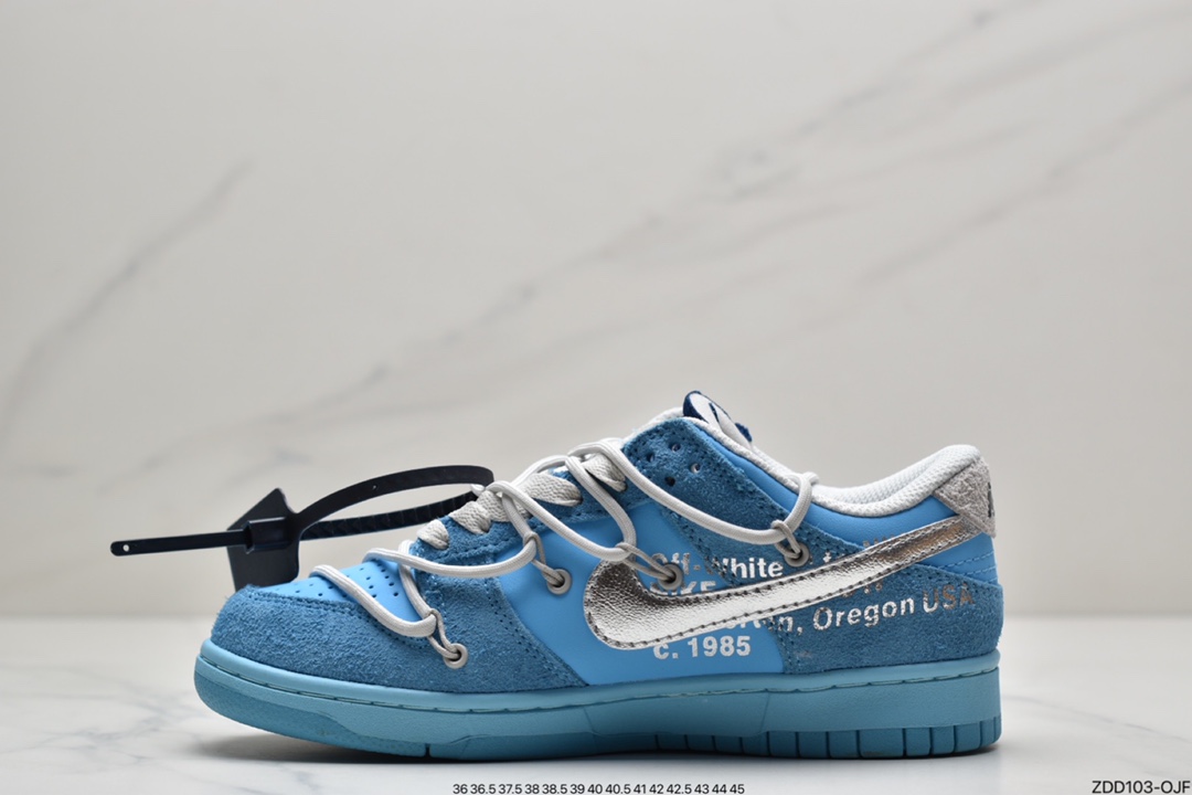 230 耐克Nike OFF-WHITE x Futura x Nike Dunk Low“21 of 50 三方联名低帮休闲板鞋DM1602-113