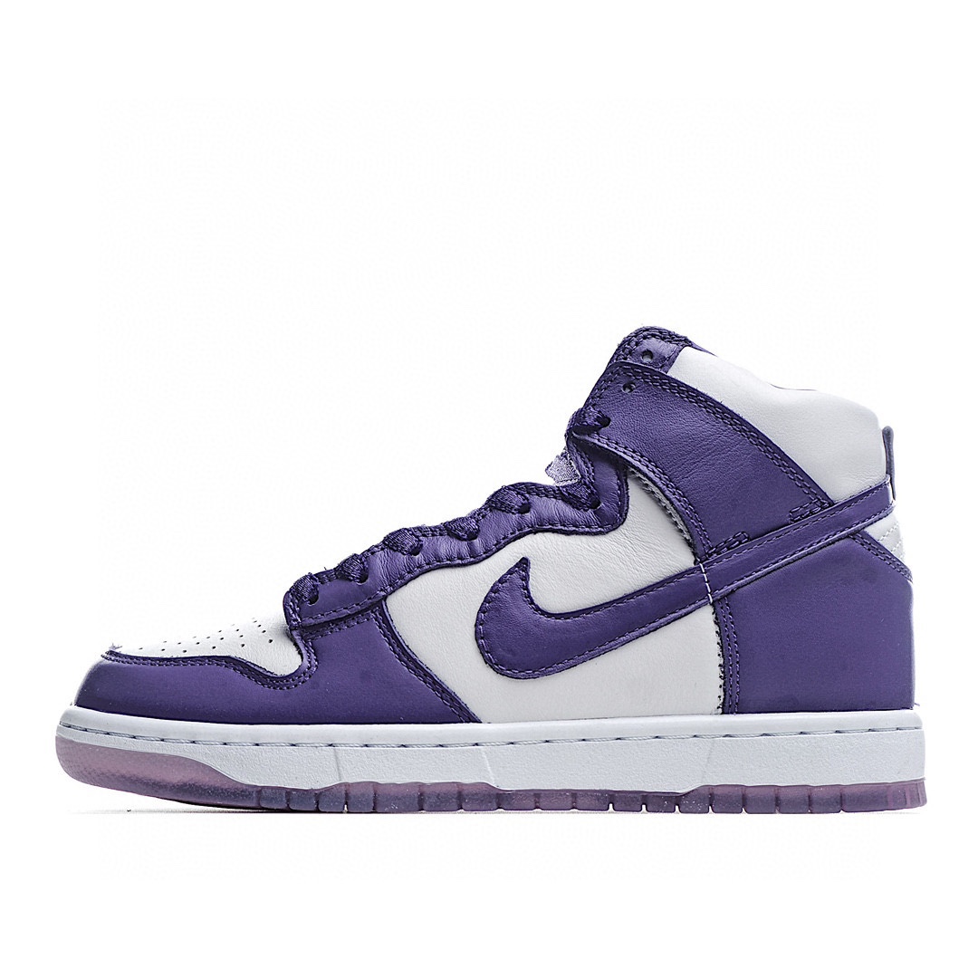 H0 耐克 Nike Dunk High WMNS “Varsity Purple”SB板鞋 高帮 白紫色