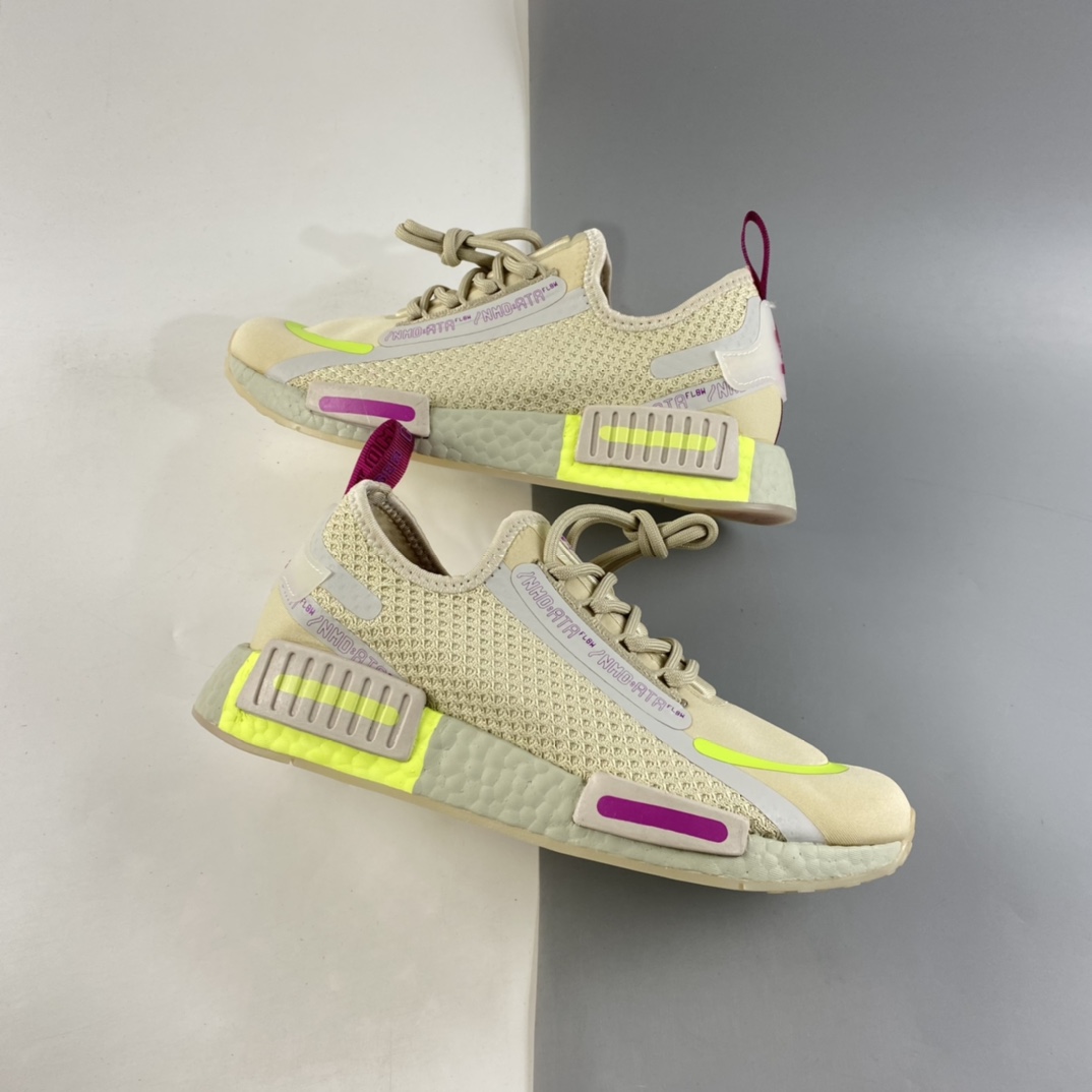 P190  Adidas  NMD_R1 SPECTOO 阿迪三叶草低帮休闲爆米花跑步鞋 FX6935