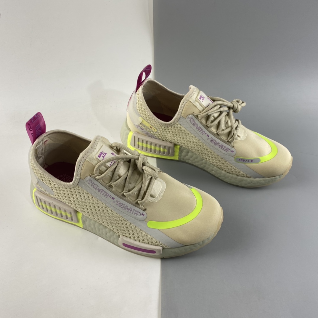 P190  Adidas  NMD_R1 SPECTOO 阿迪三叶草低帮休闲爆米花跑步鞋 FX6935